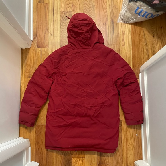 Alpha Industries Duck Down Reversible Jacket - Mens Large Red/Gray - Picture 3 of 6